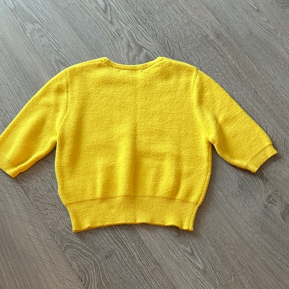 2 Zara Vibrant Yellow & Black Knit Sweater - Picture 5 of 8
